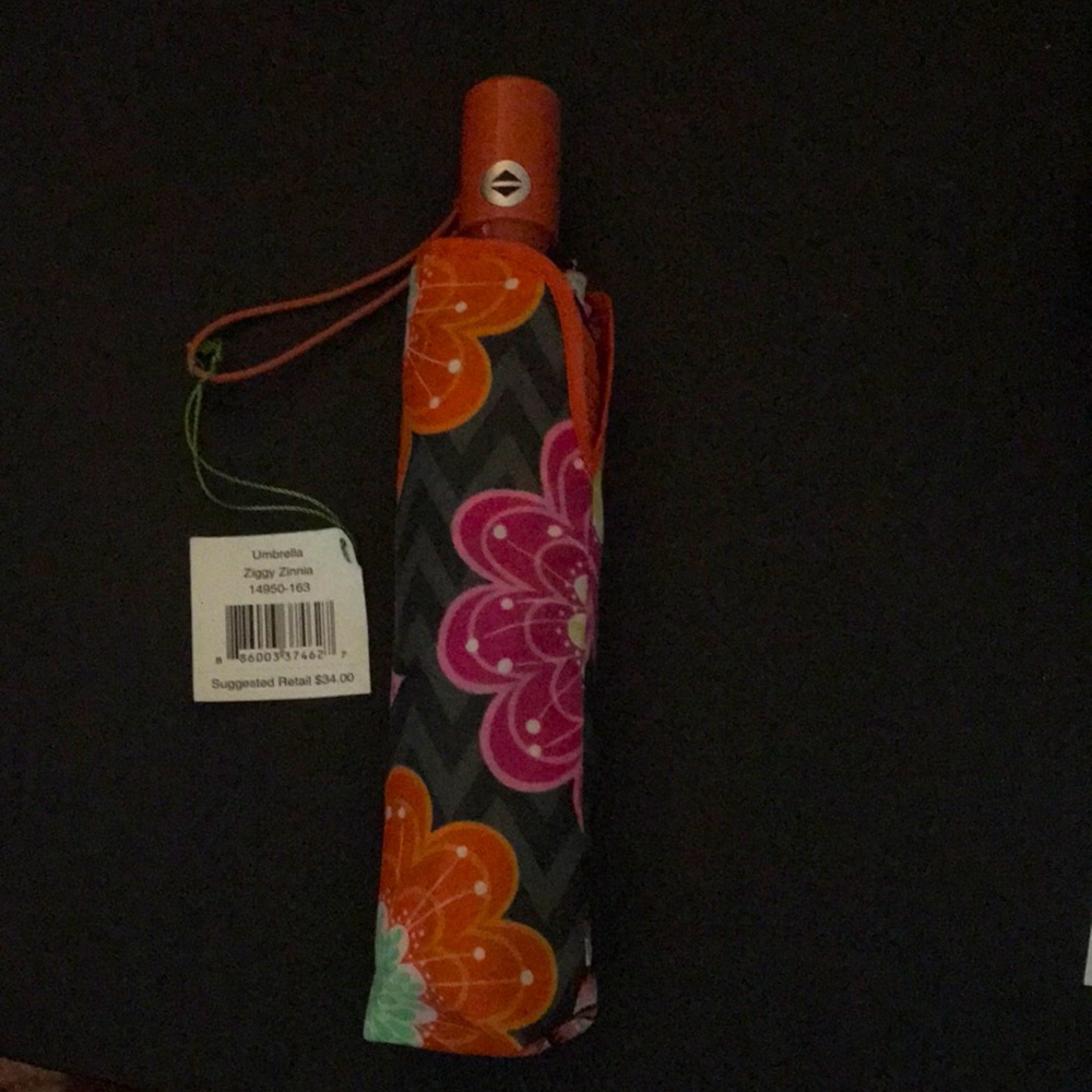 Vera Bradley Umbrella Ziggy Zinnia NWT